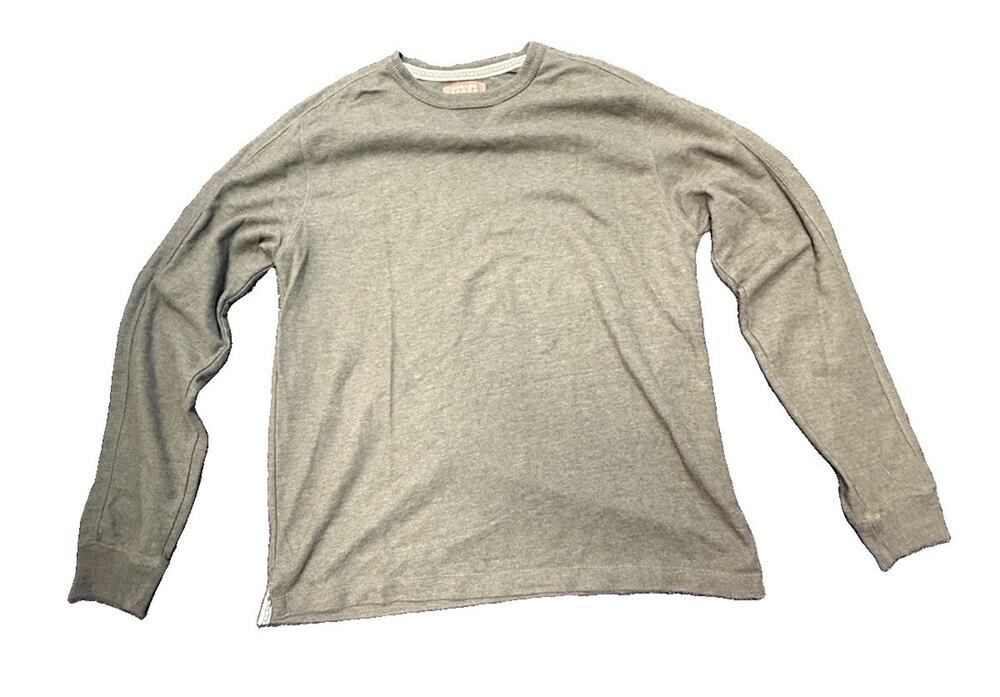 GH Bass Earth Men’s Medium Olive Green Long Sleeve Crewneck Shirt Cotton Blend